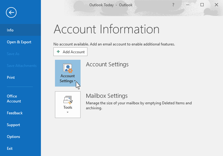 how to switch between two email accounts in outlook 2007