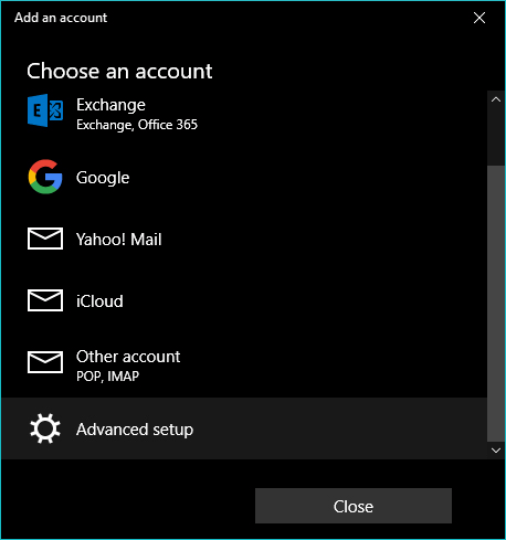 Update your Mail and Calendar apps to use this type of account - Microsoft  Support